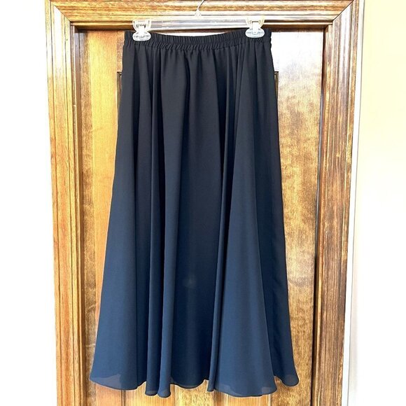 $5 ADD ON with‎ $15+ Bundle BLK Chiffon Skirt NahNah Sz SP EUC Stretch Waist - Picture 3 of 7
